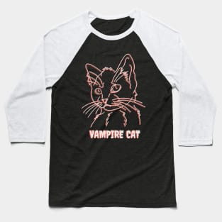 Vampire Cat Baseball T-Shirt